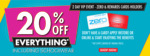 20% off Storewide (Including School Wear, Excluding Gift Cards) @ Lowes (Members Only)