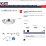 Vogue Tri Wall Stainless Steel Frying Pan $38.39 (50% off) + Delivery ($0 SYD/BNE C&C) @ Nisbets