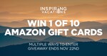 Win 1 of 10 AU$100 Amazon Gift Cards from Inspiring Vacations [Excludes ACT]