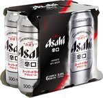 Asahi Super Dry Cans 500mL 6-Pack Two for $33.60 + Delivery ($0 C&C/ in-Store/ $100 Order) @ Liquorland