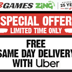 Free Same Day Uber Delivery @ EB Games & Zing Pop Culture