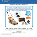 Win a Set of Stihl HSA 26 Shrub Shears and Stihl RMA 235 Battery Lawn Mower Worth $618 from Trusted Brands