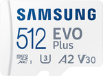 Samsung 512GB EVO Plus microSDXC V30 A2 U1 Memory Card $49.95 + $10-$11.95 Delivery @ PCByte