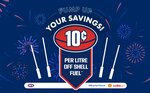 Shell & Shell Coles Express: 10¢/L off Fuel, Single Use Per Day (up to 24c/L off by Stacking Vouchers) @ AFL App