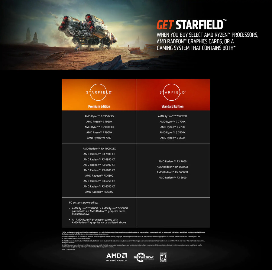 AMD Ryzen, Radeon, StarField Giveaway