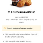 2 Piece Combo & Mousse $7 @ KFC via App