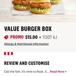 Value Burger Box (4 Burgers + 4 Regular Chips) $15 @ KFC (Online & Pickup Only)