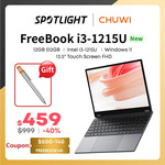 CHUWI FreeBook 2023 Laptop i3-1215U 6-Core 13.5" IPS 2-in-1 Laptop Tablet US$479.60 (~A$779.20) Delivered @ Aliexpress