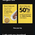 50% Off Small Breakfast and Free Coffee or Tea with Any Cake Purchase @ IKEA (Family Membership Required)