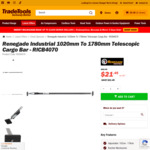 Renegade Industrial 1020-1780mm Telescopic Cargo Bar $21.45 + Delivery ($0 in-Store QLD) @ TradeTools