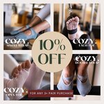 Extra 10% off 3 or More Pairs of Pilates Yoga Socks: $16.99/$17.99 a Pair + $7 Shipping @ Cozy Socks