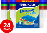 2 x 12pk Hercules 750mL Takeaway Food Containers $6.37  +  Delivery ($0 with OnePass) @ Catch