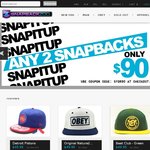 Authentic Snapback Hats from Mitchell and Ness, Obey, New Era etc 20 % off