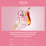 Free Giorgio Armani My Way Nectar 1.2ml Sample Delivered @ Giorgio Armani Beauty