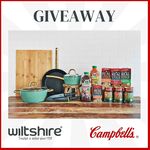 Win a Set of Non-stick cookware, Knives, Campbell Soups, Cooking Stock, V8 Juices from Wiltshire x Campbells