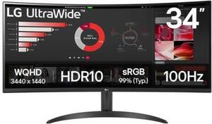 LG 34WR50QK-B 34" WQHD Curved Monitor VA 3440x1440p 100Hz $349 ($328.06 with Coupon) Delivered @ LG IT eStore eBay