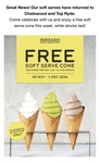 [NSW] Free Soft Serve Cone (Limit 100/day) at Hokkaido Baked Cheese Tart (Top Ryde and Chatswood)