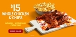 $15 Whole Chicken and Chips Pickup - Mon-Wed from 11am - App or Web Only @ Oporto