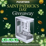 Win a Phanteks Evolv X2 White Case + 3-Pack 120M25 Gen 2 REVERSED White Fans from Phanteks