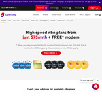 nbn FTTP or HFC 500/50 $75/Month, 1000/100 $85/Month for 6 Months (New Customers) @ Superloop