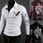Huge Discount on Men's Eagle Tattoo Printing Long Sleeve T-Shirt, AU $8.99 +Free Shipping
