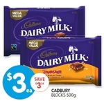 Cadbury Blocks 500g $3 (50% off), Woofbix 15kg Dog Food $8.44 (1/2 Price) +Other Deals @ BigW