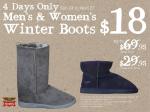 River - Men's and Women's Winter Boots for $18