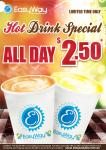 All Hot Drinks $2.50 at Easyway (Usually $4)