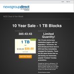 Newsgroup Direct 1TB Block for $30USD