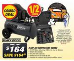 Black Ridge 2.5HP Air Compressor Combo, 1/2 Price $164 @Supercheap Auto