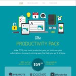 The Productivity Pack Bundle $59.99USD - Inc. Evernote, Pocket, Wunderlist, Lastpass and NYTimes