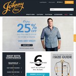 Johnny Biggs 25% off Full Priced Items Online & Instore 21-23 March