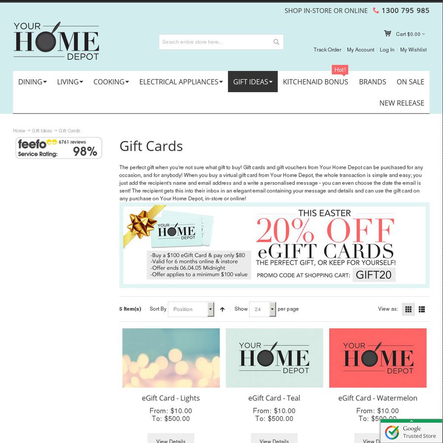 20 Off Home Depot E Gift Cards 10 Off 1st Order Over 75 By   189033x 