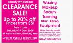 Beauty Products Clearance Sale - 1 Day Only Saturday 19th December Geelong West VIC