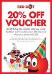 Red Dot Offering a 20% off Voucher, for Its Birthday ($20 Min Spend 04/10/16 Only)