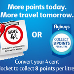 8 Flybuys Points Credited Instead of 4c Litre off Fuel at Coles Express