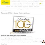 Win $5,000 Cash or 1 of 100 $100 Gift Cards from Beacon Lighting