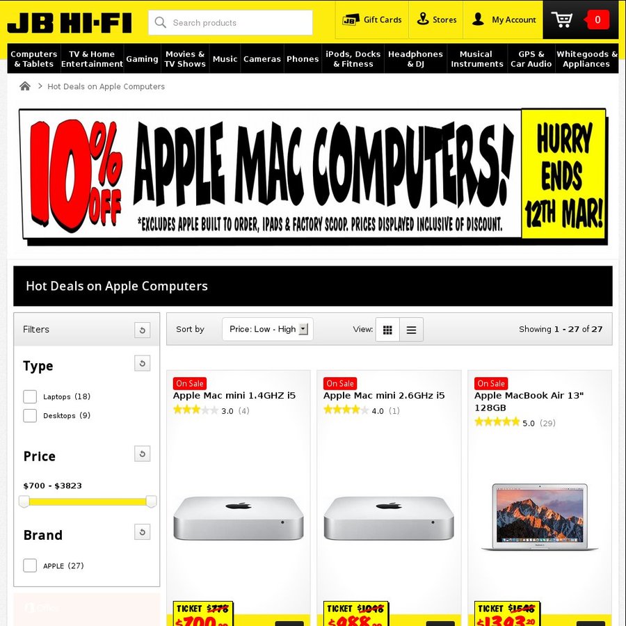 10 off Apple Mac JB HiFi and The Good Guys OzBargain
