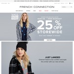 French Connection 25% Off Site-Wide (Including Sale Items) Free Shipping Min Order $50