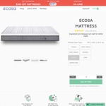 Ecosa Mattresses $250 off with EOFY Coupon - Single $549, King Single $649, Double $749, Queen $849, King $949, Grand King $1249