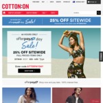 25% off  Site Wide on Full Price Items @ Cotton On (Includes - Rubi, Kids, Typo, Body, etc)
