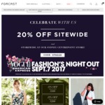Forcast 20% off Sitewide Tops from $8 Free Delivery Min Order $50 - 24 Hours Only