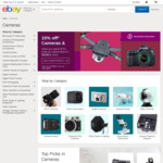 eBay - 10% off Cameras & Accessories (Min Spend $75, Max Discount $300)