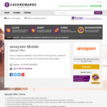 Buy an Amaysim Unlimited 2.5GB SIM for $20 & Get $30 Cashback (Approved by Feb 28) @ Cashrewards