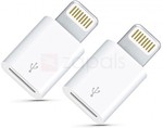 2PCs Micro USB Female to 8 Pin Lightning Male Adapter Converter USD $0.30 (Approx AUD $0.38) @Zapals