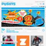 Pushys 15% off Site Wide, FREE SHIPPING over $30. Exclusions Apply