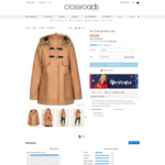 $30 Coat/Jacket/Parker and More Sale + Spend $30 for Free Shipping @ Crossroads 