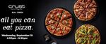 [WA] All You Can Eat Pizza Party with Gold Coin Donation @ Crust Gourmet Pizza Bar, Stockland Bull Creek