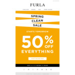 50% off Everything @ Furla