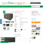 EasyShed Garden Shed 3m x 3m $499 (Excludes NT, TAS, WA) (Was $975), Free Pickup or $89 to Metro Areas @ GardenShed.com.au